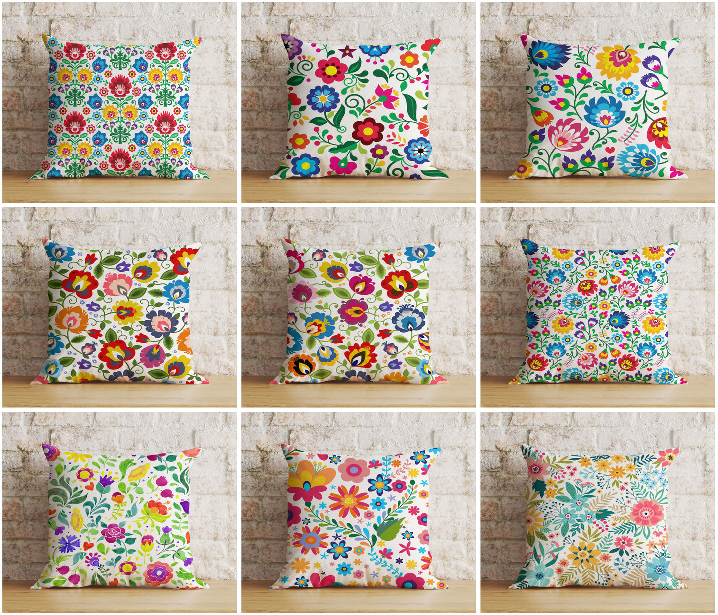 Spring Flower Colorful Bloom Decoration Cushion Cover