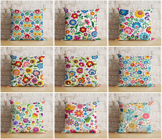 Spring Flower Colorful Bloom Decoration Cushion Cover