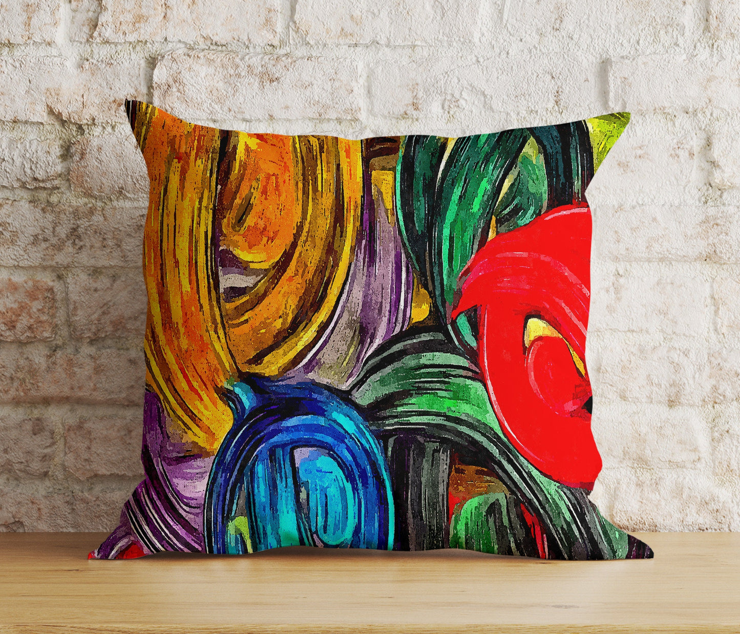 Abstract Colorful Cushion Cover Boho Decorative Pillow Cover