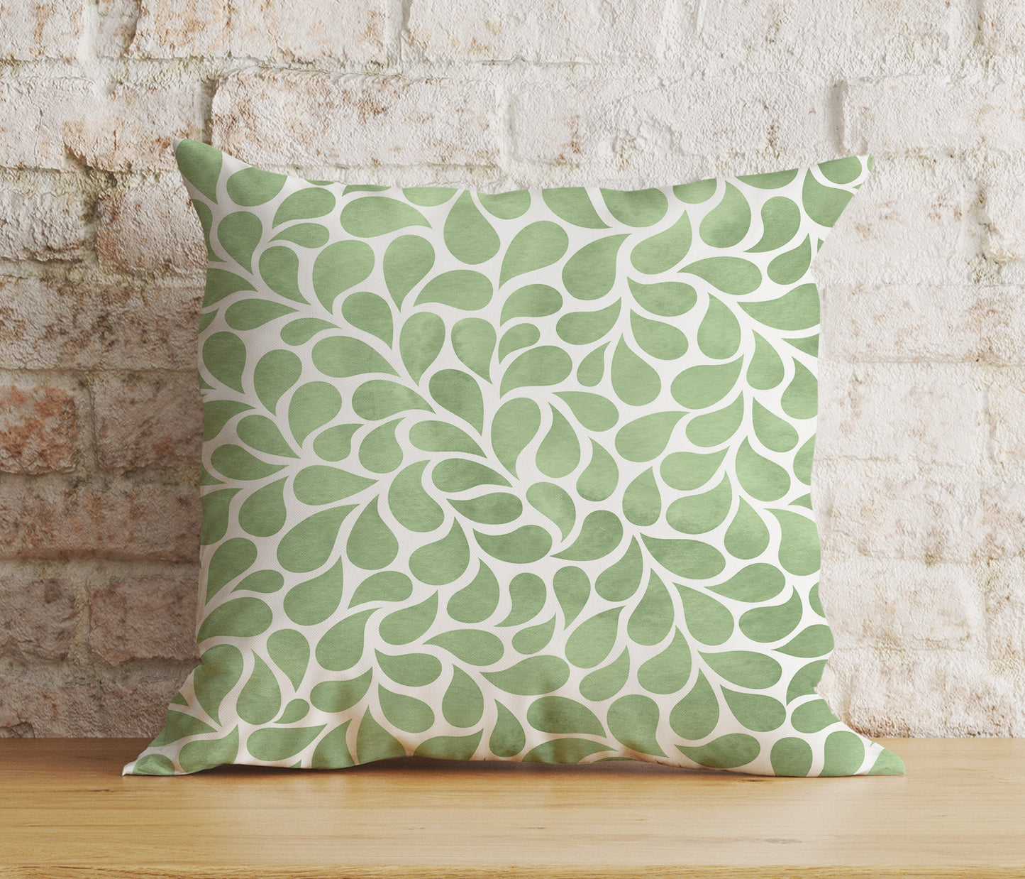 Green Abstract Grass Boho Summer Decoration Cushion Cover