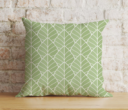 Green Abstract Grass Boho Summer Decoration Cushion Cover