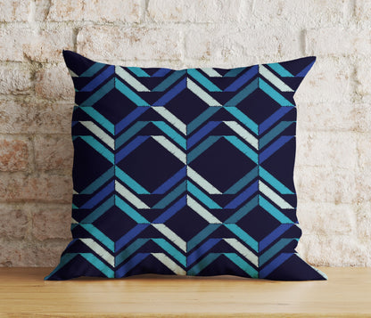 Blue Modern Cushion Cover Navy Blue Pillow Cover Abstract Living Room Decor