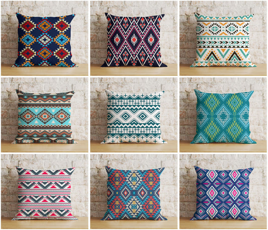 Aztec Kilim Cushion Cover Ethnic Southwestern Bedroom Throw Pillow Cover