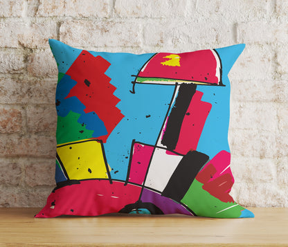 Colorful Abstract Cushion Cover Retro Style Pillow Cover