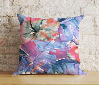 Exotic Floral Colourful Vibrant Flower Cushion Cover