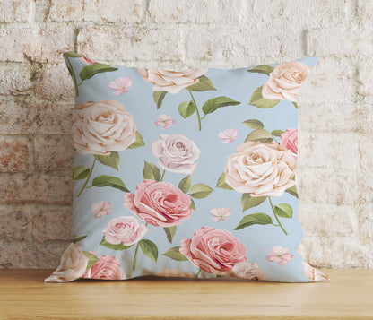 Vintage Floral Print Charming Soft Pink Cushion Covers