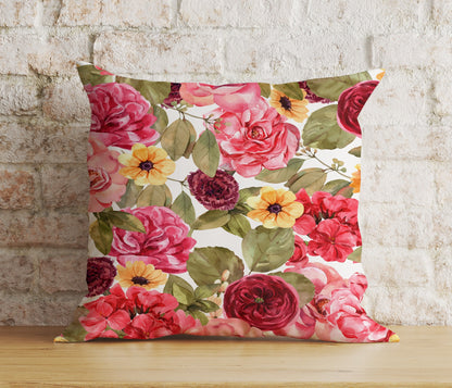 Vibrant Floral Botanical Nature's Beauty Cushion Cover