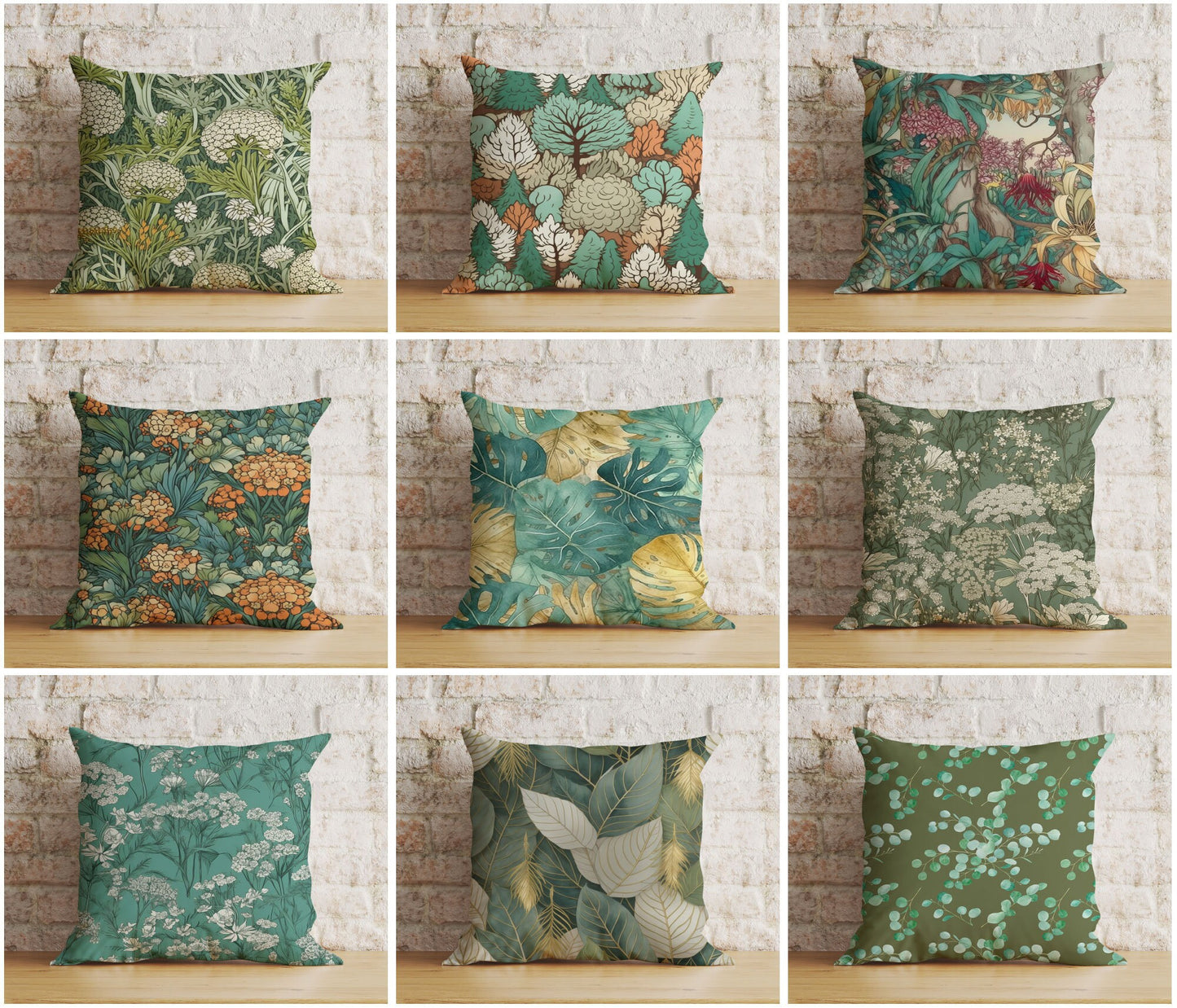 Elegant Floral Exquisite Botanical Prints Cushion Covers