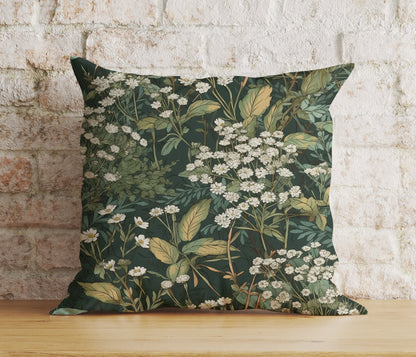 Green Floral Botanical Flower Exotic Jungle Cushion Cover