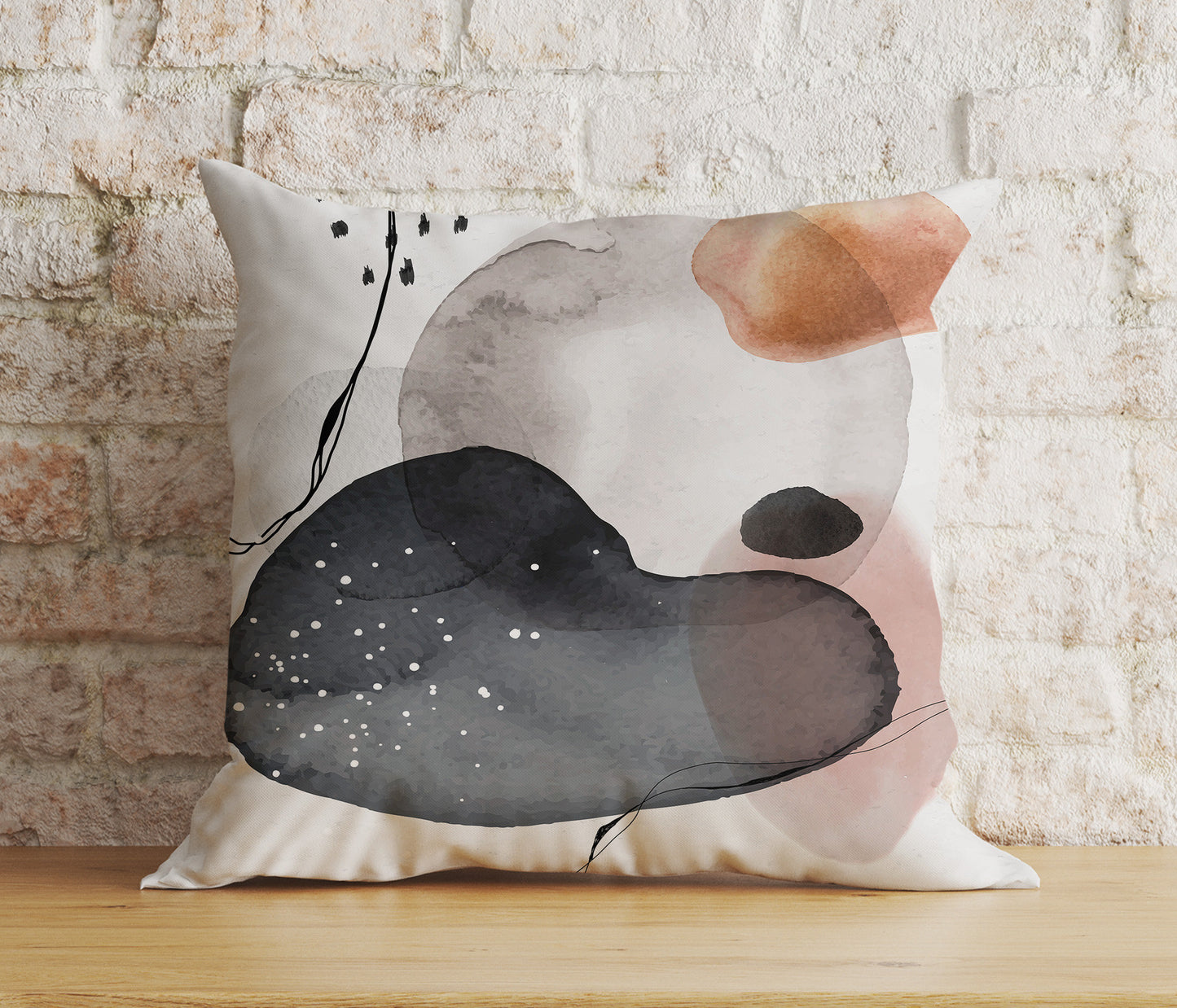 Abstract Cushion Cover Mid Century Modern Pillow Cover Minimalist Drawing