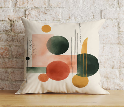 Abstract Cushion Cover Mid Century Modern Pillow Cover Minimalist Drawing