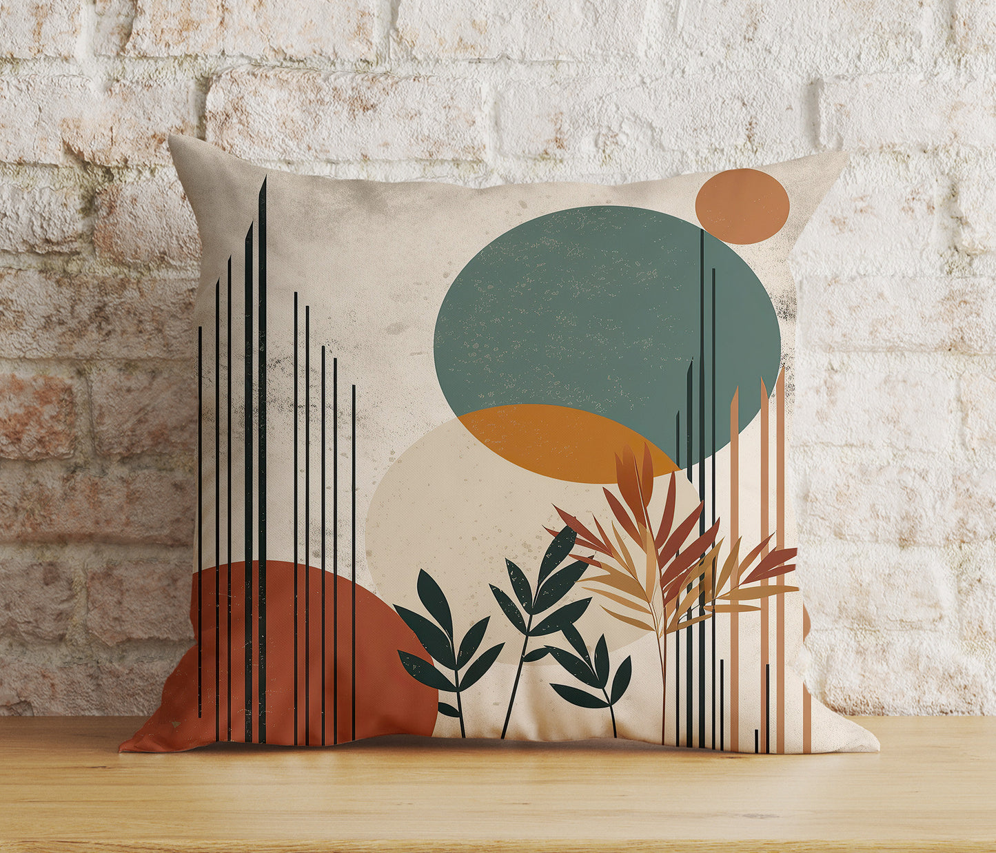 Abstract Cushion Cover Mid Century Modern Pillow Cover Minimalist Drawing