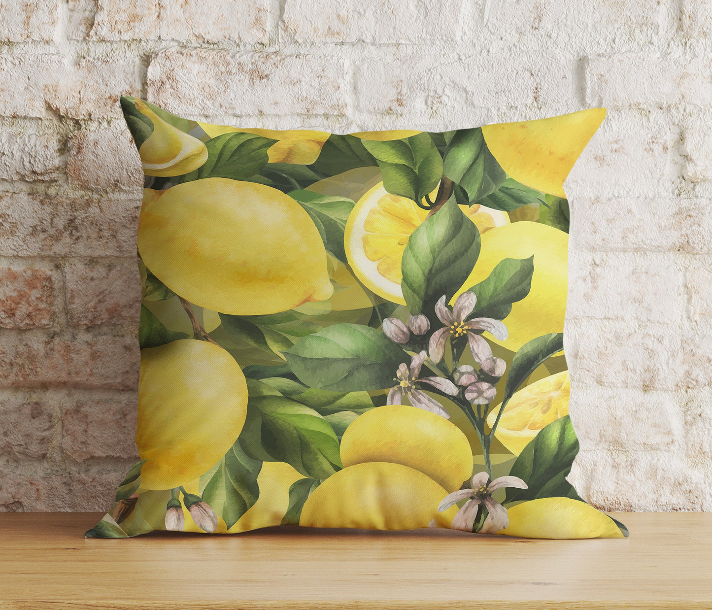 Spring Living Room Citrus Lemon Euro Pillow Sham Cover Any Size Cushion Cover