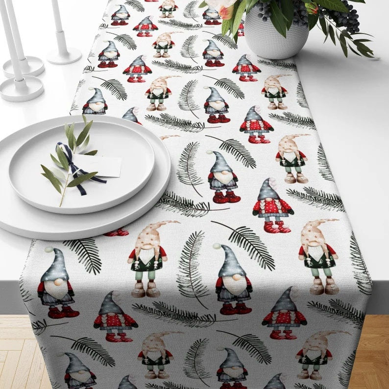 Christmas Red New Year Decoration Table Runner