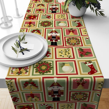 Xmas Deer Christmas Tablecloth Pine Tree Table Runner