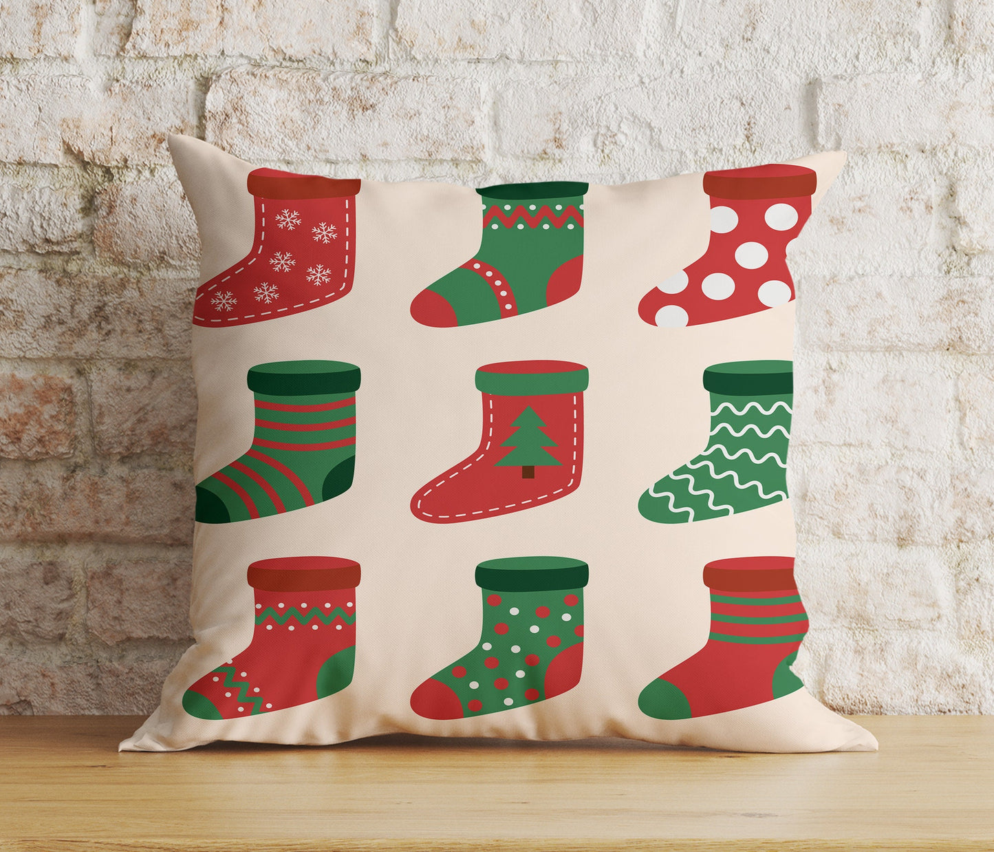 Christmas Stockings Xmas Hanging Stockings Cushion Cover