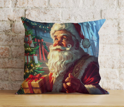 Jolly Santa Gifts Christmas Tree Xmas Cushion Cover