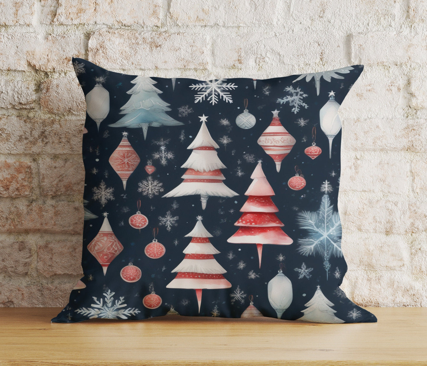 Green Christmas Tree Wonderland Winter Decor Cushion Covers