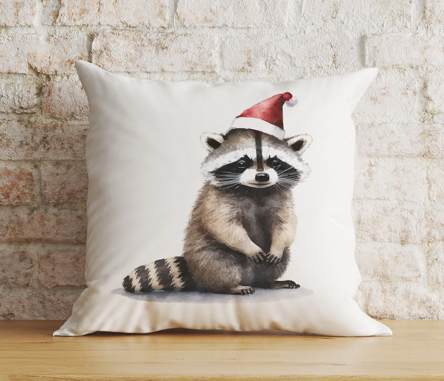 Christmas Cute Woodland Animal Winter Print Cushion Cover