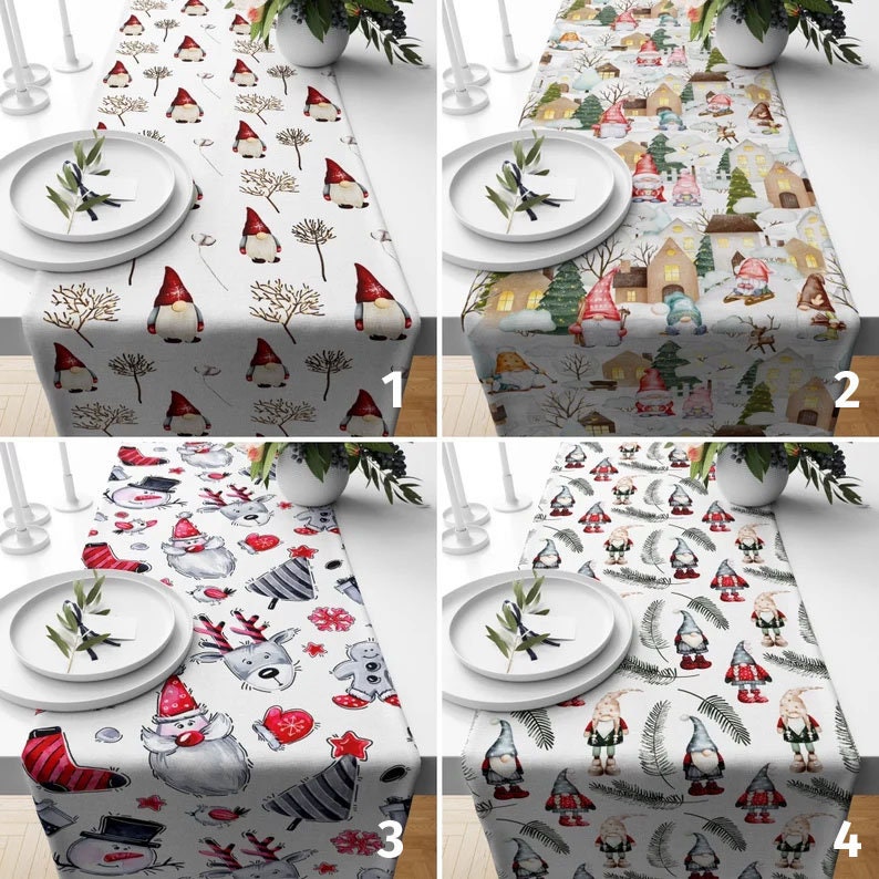 Christmas Red New Year Decoration Table Runner