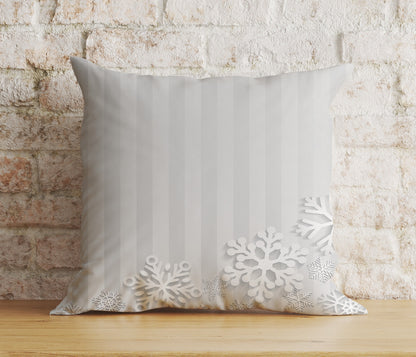 Snowflake Patterned Christmas Winter Decor Cushion Covers