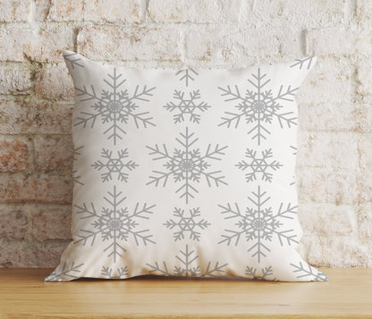 Chritmas Stylish Snowflake Pattern Print Cushion Covers