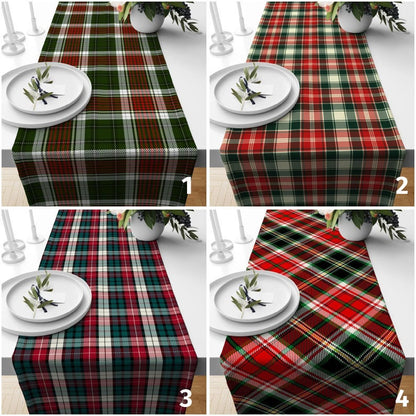 Tartan or Plaid Xmas Red Green Scottish Theme Table Runner