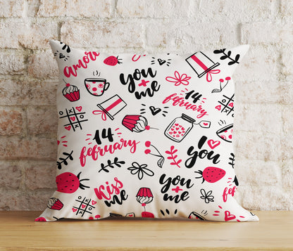 Christmas Candy Cane Joyful Sweet Candy Xmas Cushion Cover