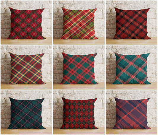 Christmas Buffalo Plaid Decorative Xmas Cushion Covers