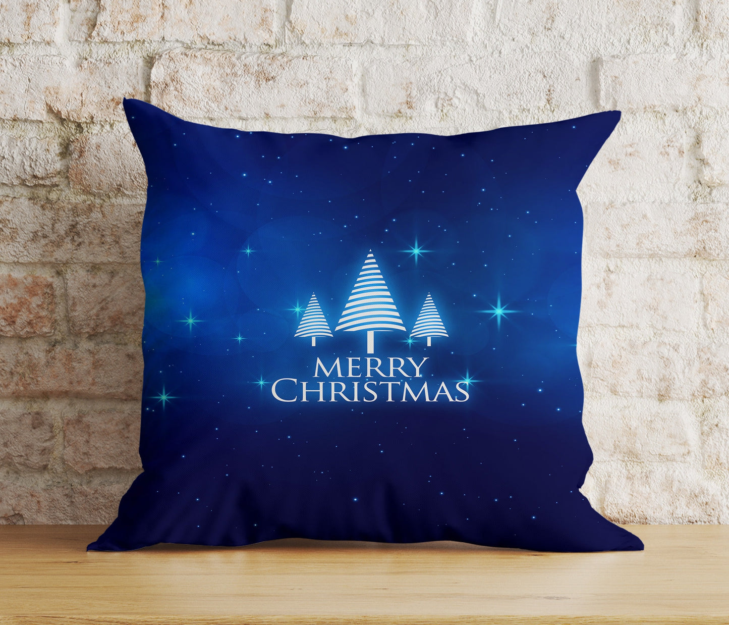 Blue or Turquoise Hello Winter Merry Christmas Cushion Covers