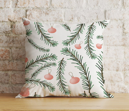 Vibrant Festive Christmas Green White Winter Cushion Cover