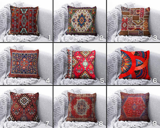 Kilim or Rug Ethnic Geometric Style Turkish Cushion Cover