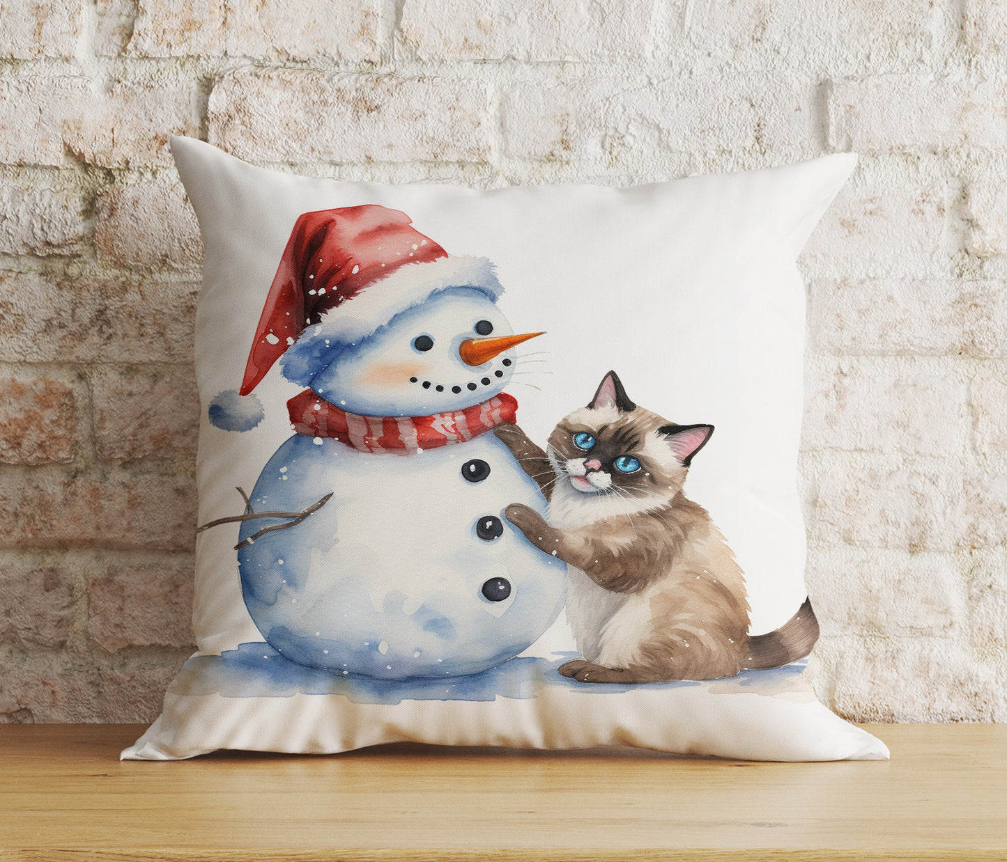 Christmas Cute Kittens in Santa Hats Print Cushion Covers