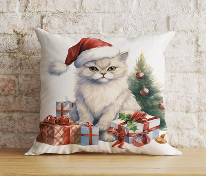 Christmas Cute Kittens in Santa Hats Print Cushion Covers