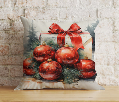 Christmas Horse Gift Box and Santa's Sleigh Cushion Cover