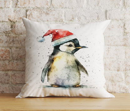 Christmas Cute Animals Santa Hats Festive Cushion Covers