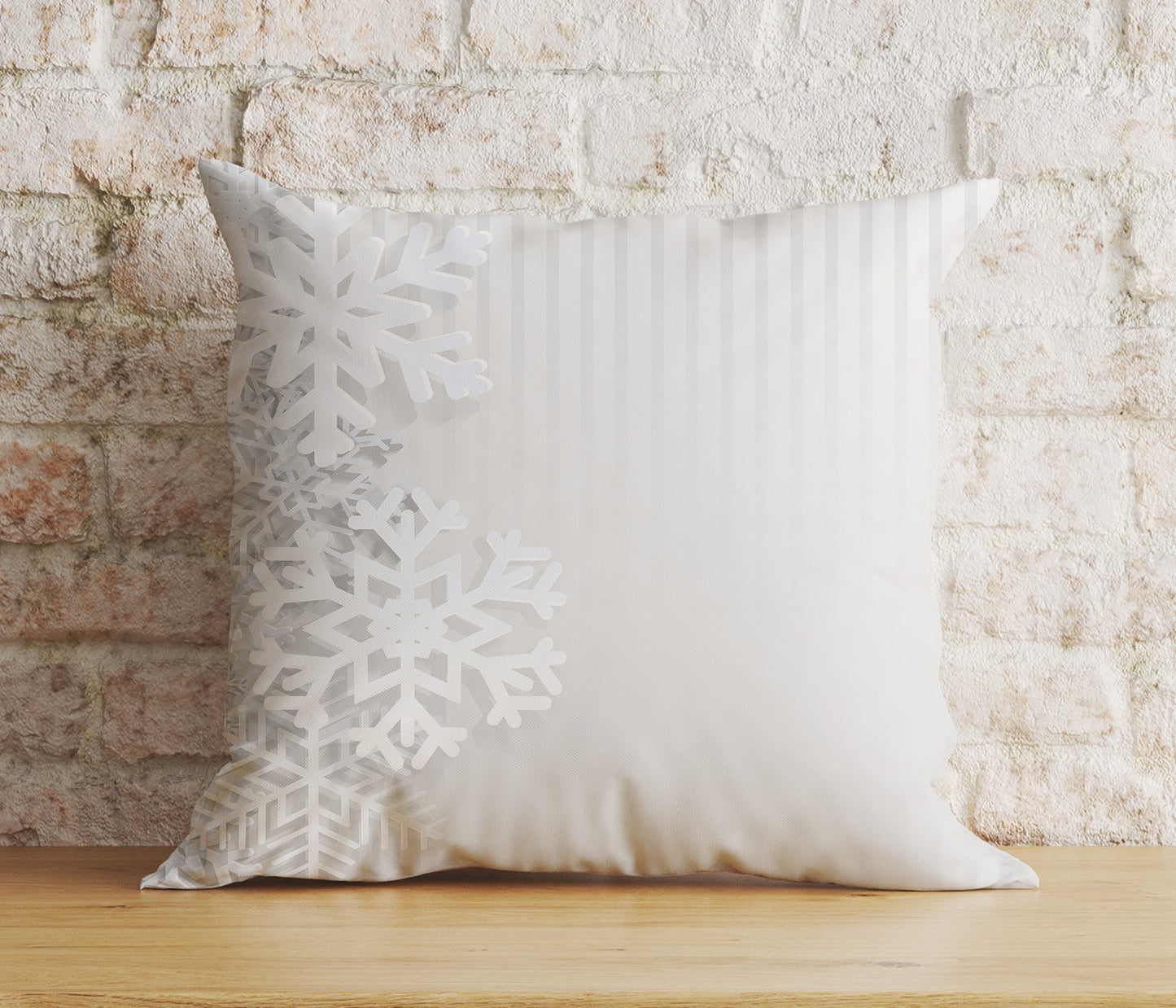 Snowflake Patterned Christmas Winter Decor Cushion Covers