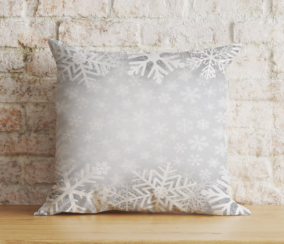 Snowflake Patterned Christmas Winter Decor Cushion Covers