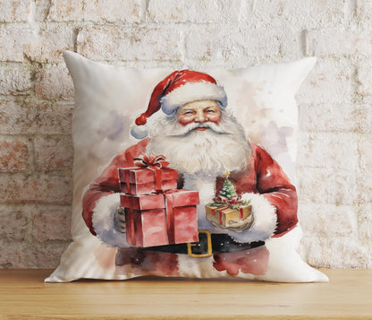 Santa Claus Xmas Festive Santa with Presents Cushion Covers