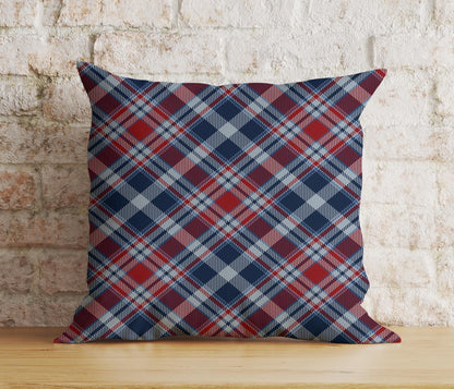 Red Green Plaid Christmas Scottish Style Cushion Cover