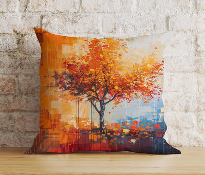 Fall Trend Autumn Orange Leaves  Pillow Cushion Covers