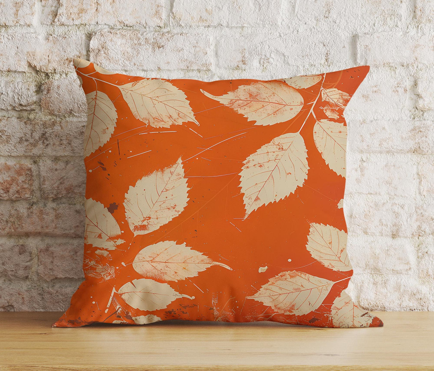 Fall Trend Pillow Cover Autumn Cushion Cover Dry Leaves Throw Pillow