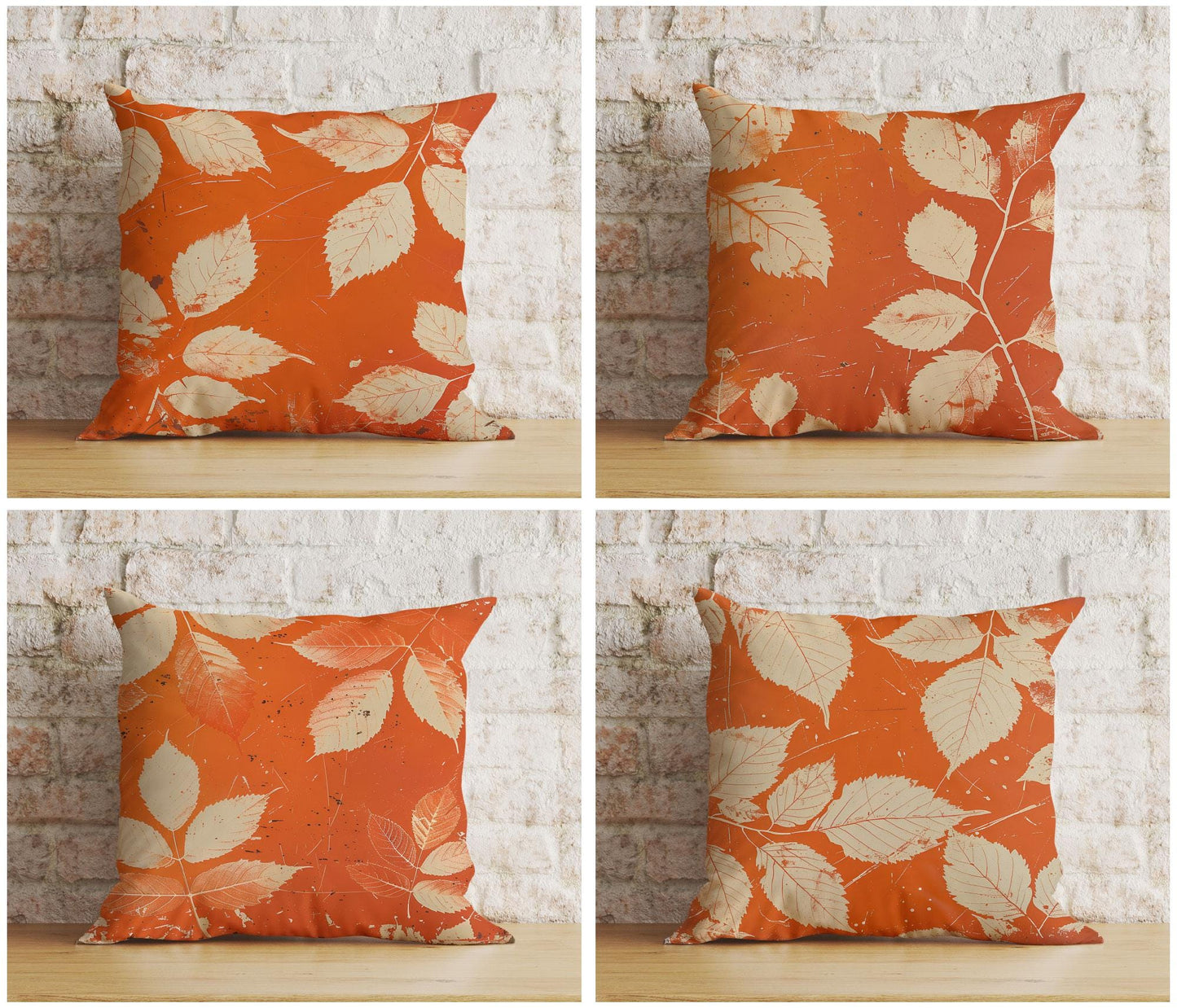 Fall Trend Pillow Cover Autumn Cushion Cover Dry Leaves Throw Pillow