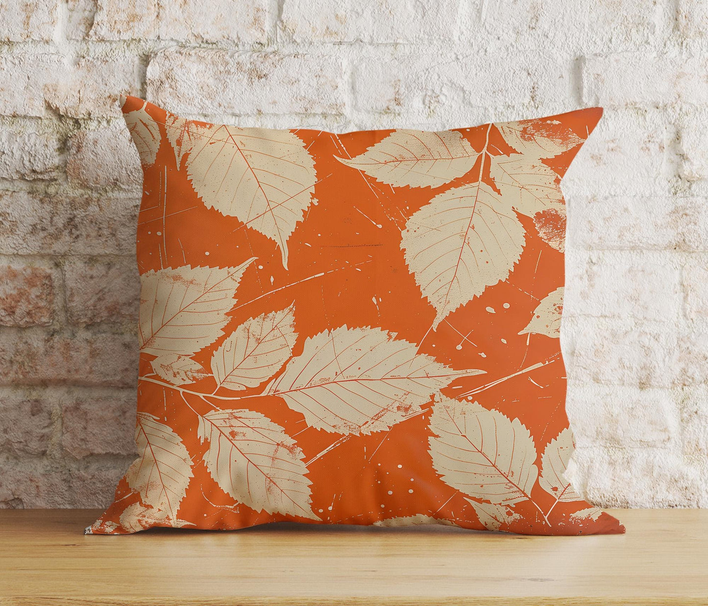 Fall Trend Pillow Cover Autumn Cushion Cover Dry Leaves Throw Pillow