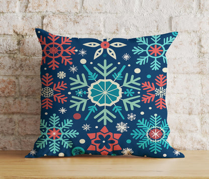 Christmas Snowflake Pattern New Years Cushion Covers