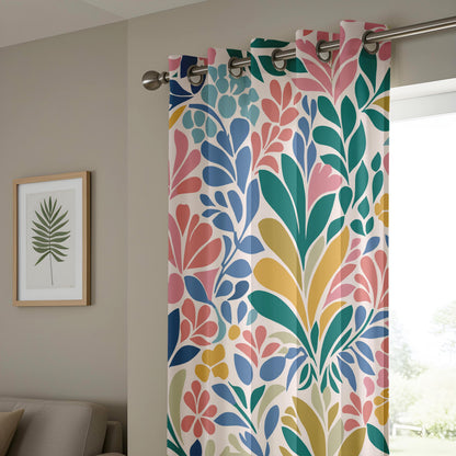 Onay Colorful Leaf and Floral Curtains – Customizable Curtain Panels