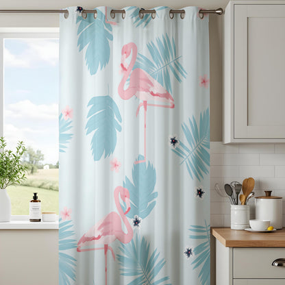 Onay Pastel Flamingo Blackout Window Curtains – Floral Tropical Decor
