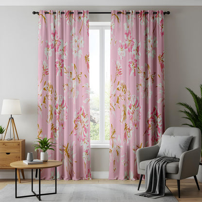Onay Blush Pink Floral Curtains – Romantic Botanical Drapes