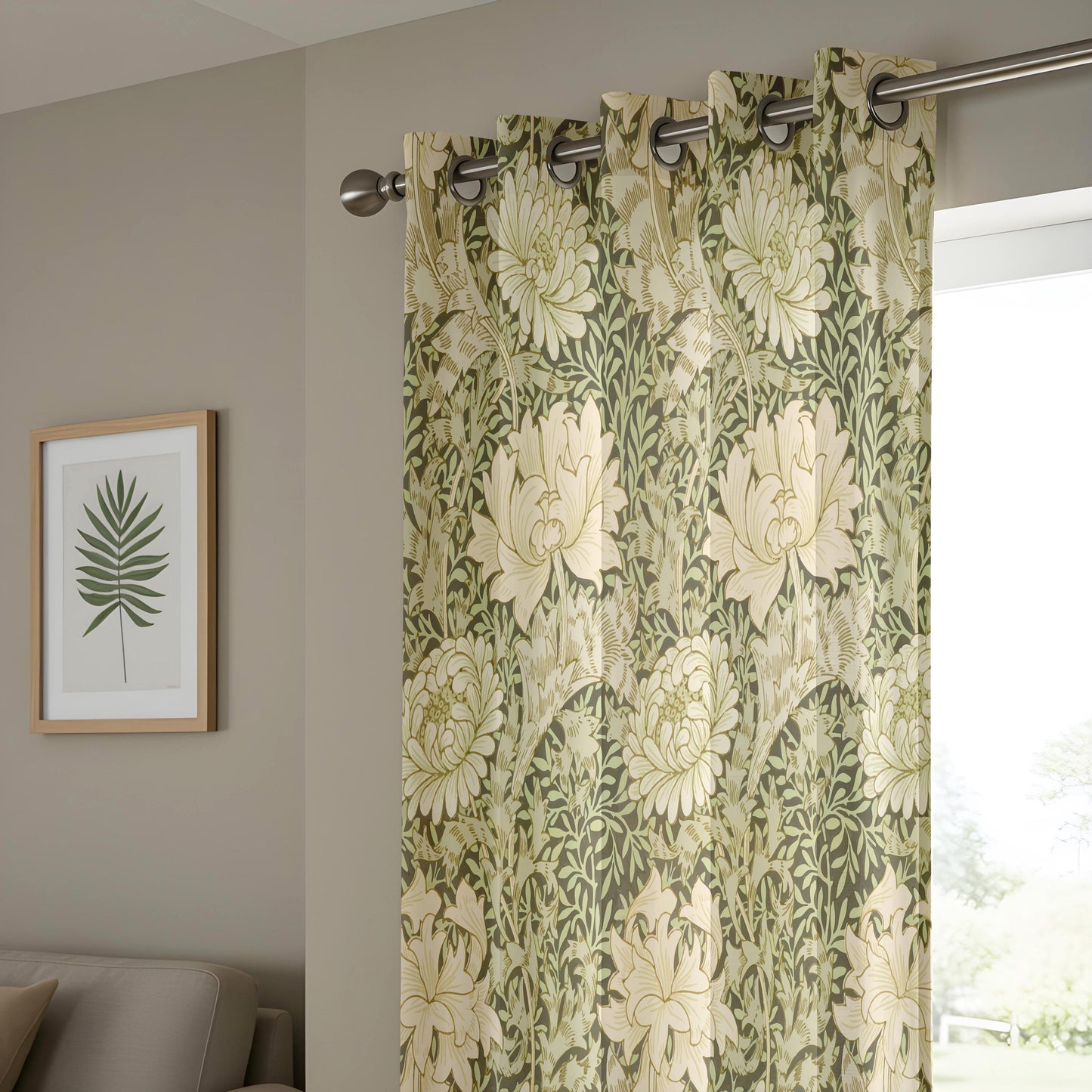Onay Sage Green William Morris Style Curtains – Arts and Crafts Decor