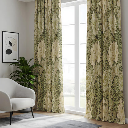 Onay Sage Green William Morris Style Curtains – Arts and Crafts Decor